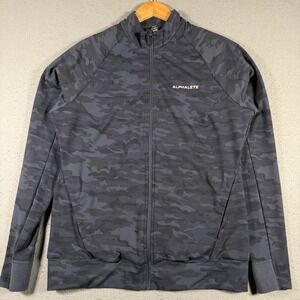 Alphalete Premium Camo Track Jacket‎ Full Zip Mens Size M Athletic Gym Workout